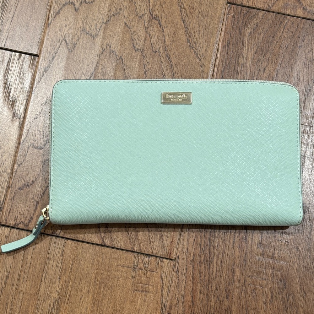 Kate Spade Light Green Zip Wallet